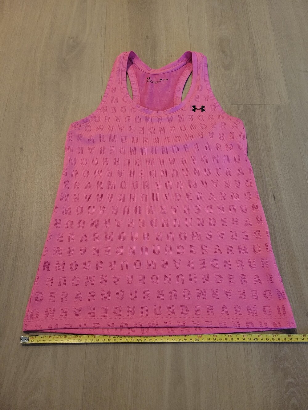 Under Armour Hot Pink Logo Performance Racerback Tank Small